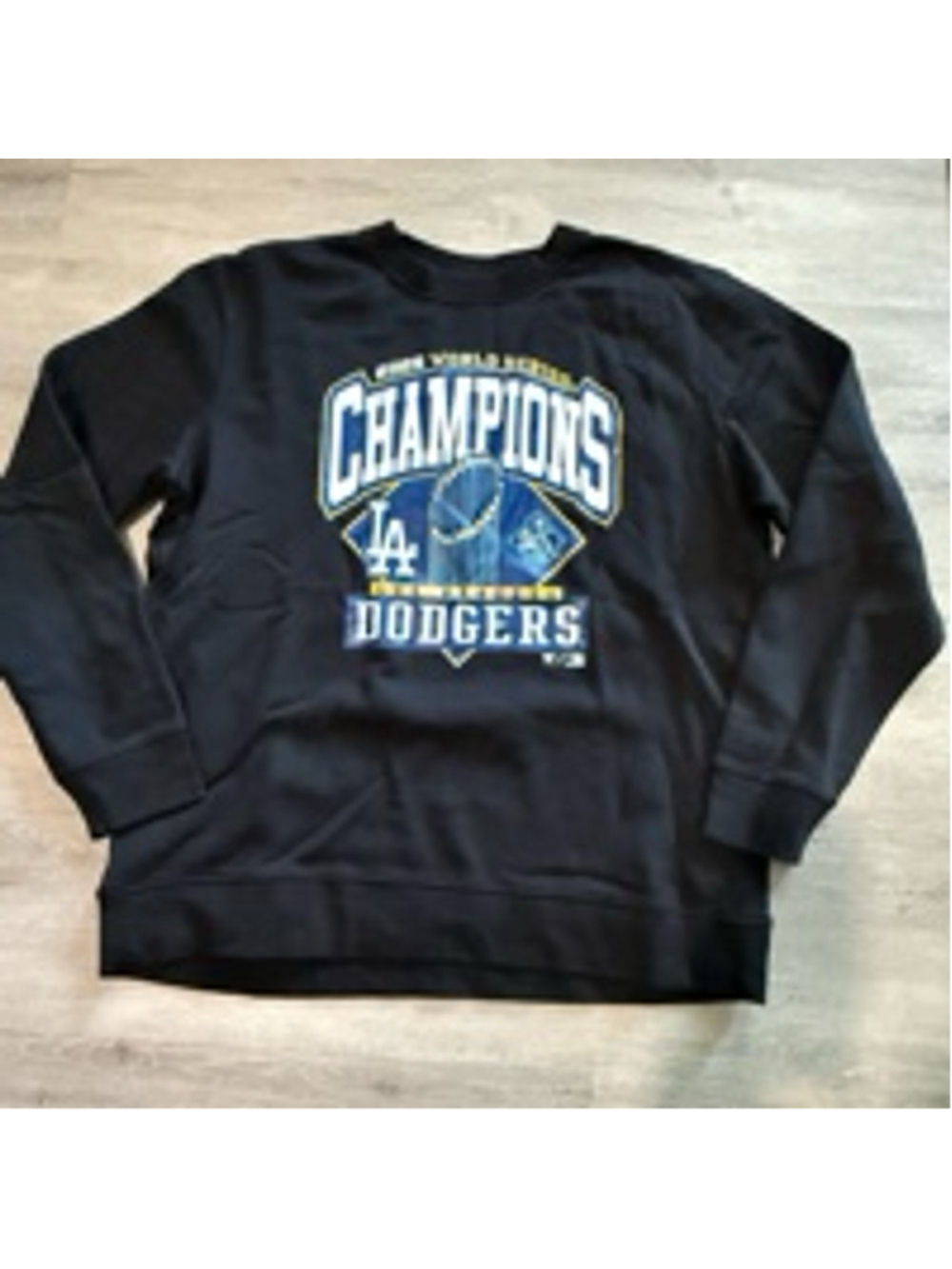Men's Fanatics Black LA Dodgers Champions Sweatshirt XL Blue Hutcheson